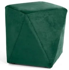 Puff Decorativo Ametista C-303 Veludo Verde - Domi