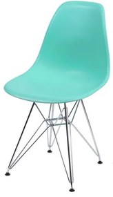 Cadeira Eames Polipropileno Verde Tifanny Cromada - 35834 Sun House