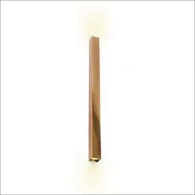 Arandela Linder Tubo Quadrado 04X05X60Cm 02Xmr11 Metal Alumínio - Old... (DOURADO FOSCO)