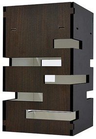 Lustre Pêndulo de Teto em MDF Laminado Tabaco Vazado 22,4x13,26 cm - D'Rossi