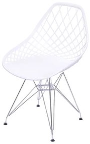 Cadeira Boom Polipropileno Branco com Base Cromada - 55933 Sun House