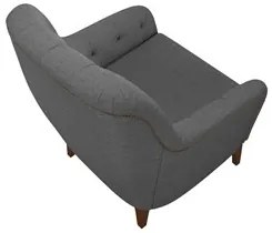 Kit 2 Poltronas Decorativas para Sala com Capitonê Pietà M22 Linho Cin