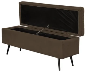 Calçadeira Baú Casal Conforto Suede Marrom - Sheep Estofados - Marrom