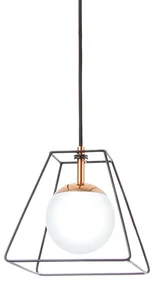 Pendente Aramado Com Globinho 21X21X21Cm 1 X G9 Metal E Globo Ø12Cm |O... (CHAMPANHE)