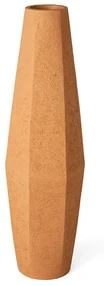 Vaso Hexagonal em Poliresina Terra - 42cm