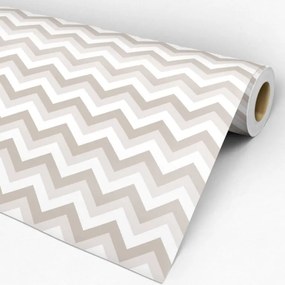 Papel de parede adesivo Chevron marrom e branco