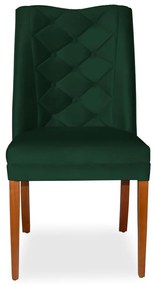 Kit 4 Cadeiras de Jantar Micheli Suede Verde Bandeira