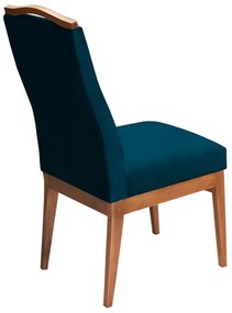 Cadeira Decorativa Lara Veludo Azul Marinho - Rimac
