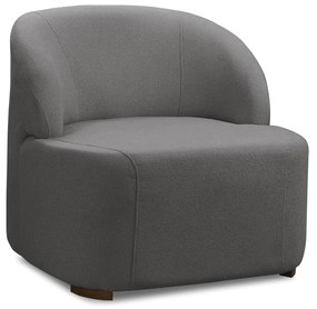 Poltrona Decorativa Orgânica para Sala Diully Bouclê E03 - D'Rossi - Cinza escuro