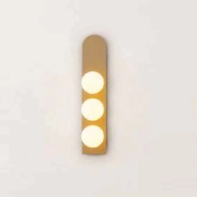 Arandela Aliança 13X65X13Cm 03Xg9 Globo 10Cm - Usina 90035/3 (BT - Branco Texturizado, Branco (Fosco))