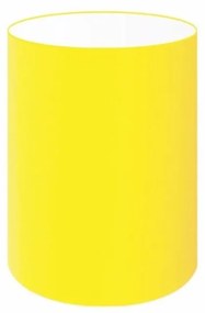 Cúpula em tecido cilíndrica abajur luminária cp-4012 18x25cm amarelo