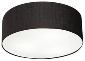 Plafon Cilíndrico Md-3046 Cúpula em Tecido 35x12cm Preto - Bivolt