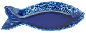 Travessa Cerâmica Peixe Ocean Azul 28x13cm 28095 Bon Gourmet