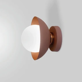 Arandela Bibelô Ø18,5X16,1Cm Globo Ø12Cm Fosco 1Xg9 Anel Distanciador... (ES-C - Aluminio Escovado Verniz, BT - Branco Texturizado)