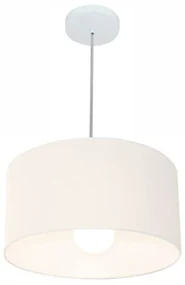 Pendente Cilíndrico Branco MJ-4031 Para Mesa de Jantar e Estar
