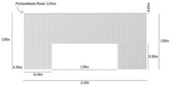 Cabeceira de Madeira para Cama Box Casal e Queen 241cm Palmeira L06 Fr