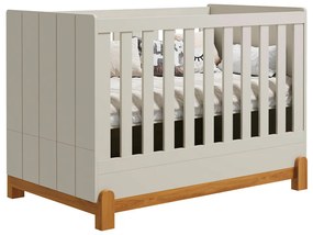 Berço Mini Cama Lotus com Frisos - Areia Fosco