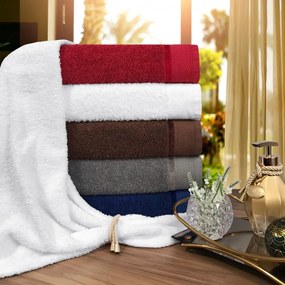 Toalha de banho Eleganz jogo com 5 toalhas de banho - Branca  Branca