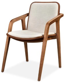Cadeira com Braço Zilá Estofada Encosto em Madeira com Estofado Estrutura Madeira Liptus Design Sustentável