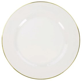 Prato Raso 30Cm Porcelana Schmidt - Dec. Filetado Ouro Itamaraty 0010