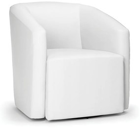 Poltrona Decorativa Base Giratória Stella Max Sintético D03 - D'Rossi - Branco