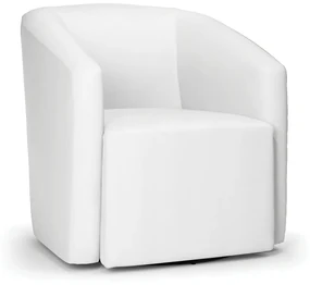 Poltrona Stella Max Corino Base GiratĂłria - D'Rossi - Branco