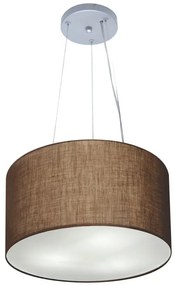 Lustre Pendente Cilíndrico Vivare Md-4182 Cúpula em Tecido 40x25cm - Bivolt