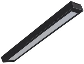 Plafon Led Sobrepor Retangular Preto 36W Valencia - LED BRANCO QUENTE (3000K)