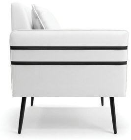 Kit 02 Poltronas Mari Corino Pés Palito de Ferro Preto - D'Rossi - Branco