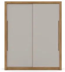 Guarda Roupa Solteiro 188cm 2 Portas Flex Dubai Nature/Fendi - Vila Ri