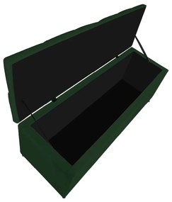 Calçadeira Estofada Liverpool 90 cm Solteiro Suede Verde - ADJ Decor