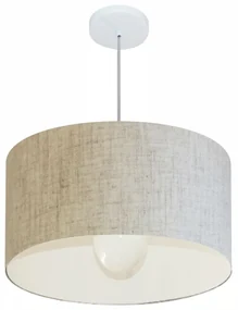 Pendente Cilíndrico Rustico Bege MJ-4069 Para Mesa de Jantar e Estar