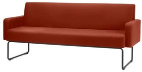 Sofa Pix com Bracos Assento Mescla Vermelho Base Aco Preto - 55108 Sun House