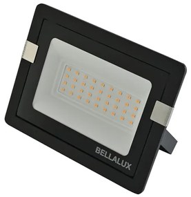 Projetor Led Aluminio Preto 30W Ip65 110 Bellalux - LED BRANCO QUENTE (3000K)