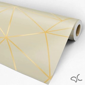 Papel de Parede Zara Grey Cinza Gold 0.52m x 3.00m