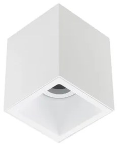 Plafon Sobrepor Aluminio 10Cm Square - BRANCO