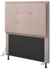 Cabeceira Onix Para Cama Box Solteiro 90 cm Suede Bege - D'Rossi