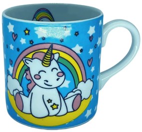 Caneca 350Ml Decoração Unicórnio Porcelana Schmidt - Mod A