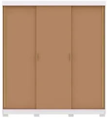 Guarda Roupa Casal 200cm 3 Portas Duke Flex Branco/Camarim V02 - Mpoze