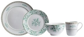 Aparelho Com Bowl E Caneca 16 Peças Porcelana Schmidt - Dec. Búzios 2406