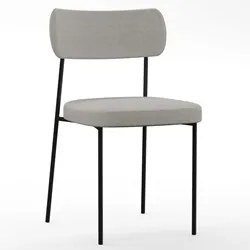 Cadeira Estofada Milli Linho F02 Cinza - Mpozenato