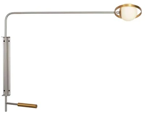 Arandela Viga 18X70X100Cm 01Xg9 Globo Ø12Cm - Usina 50035/1 (FN-F - Fendi Fosco, Branco (Fosco))