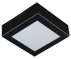 Plafon Led Sobrepor Quadrado 25W Preto Valencia - LED BRANCO QUENTE (3000K)