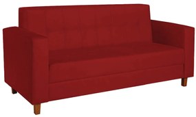 Sofá 2 Lugares Denver Corano Vermelho - ADJ Decor