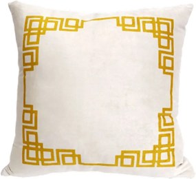 Capa de Almofada de Veludo Lotus Tons Amarelo 45x45cm - Costela de Adão - Com Enchimento
