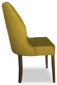 Cadeira De Jantar Safira Suede Amarelo
