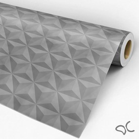 Papel de Parede 3D Triangular Cimento Queimado