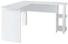 Mesa Escrivaninha em L Malu e Estante Livreiro 90x187cm Lean A06 Branc