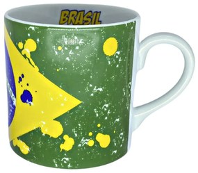 Caneca 350Ml Decoração Brasil Porcelana Schmidt - Mod. A