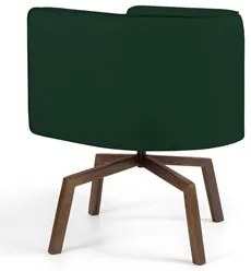 Kit 2 Poltronas Decorativas Base Ka Madeira Betina C-303 Veludo Verde